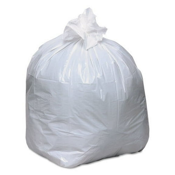 Earthsense Linear-Low-Density Recycled Tall Kitchen Bags, 13 gal, 0.85 mil, 24" x 33", White, 15 Bags/Roll, 10 Rolls/Box