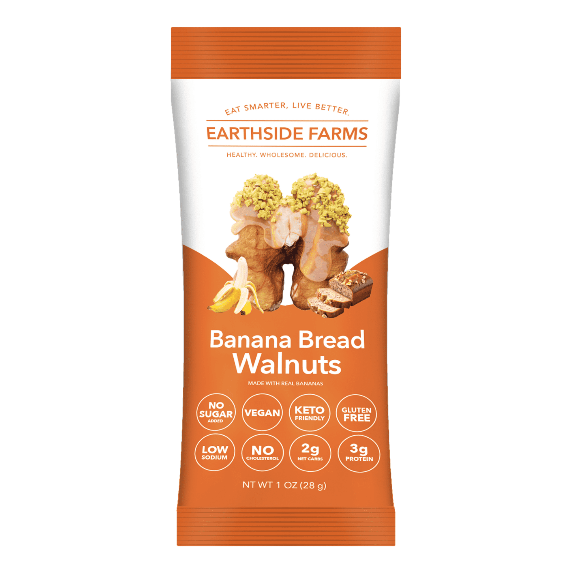Earthside Farms Banana Bread Walnuts, 6pack, Vegan, Ketofriendly