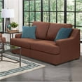 thumbnail image 1 of Earthtone Sloped Track Arm Loveseat Sofa, Cinnamon, 1 of 1