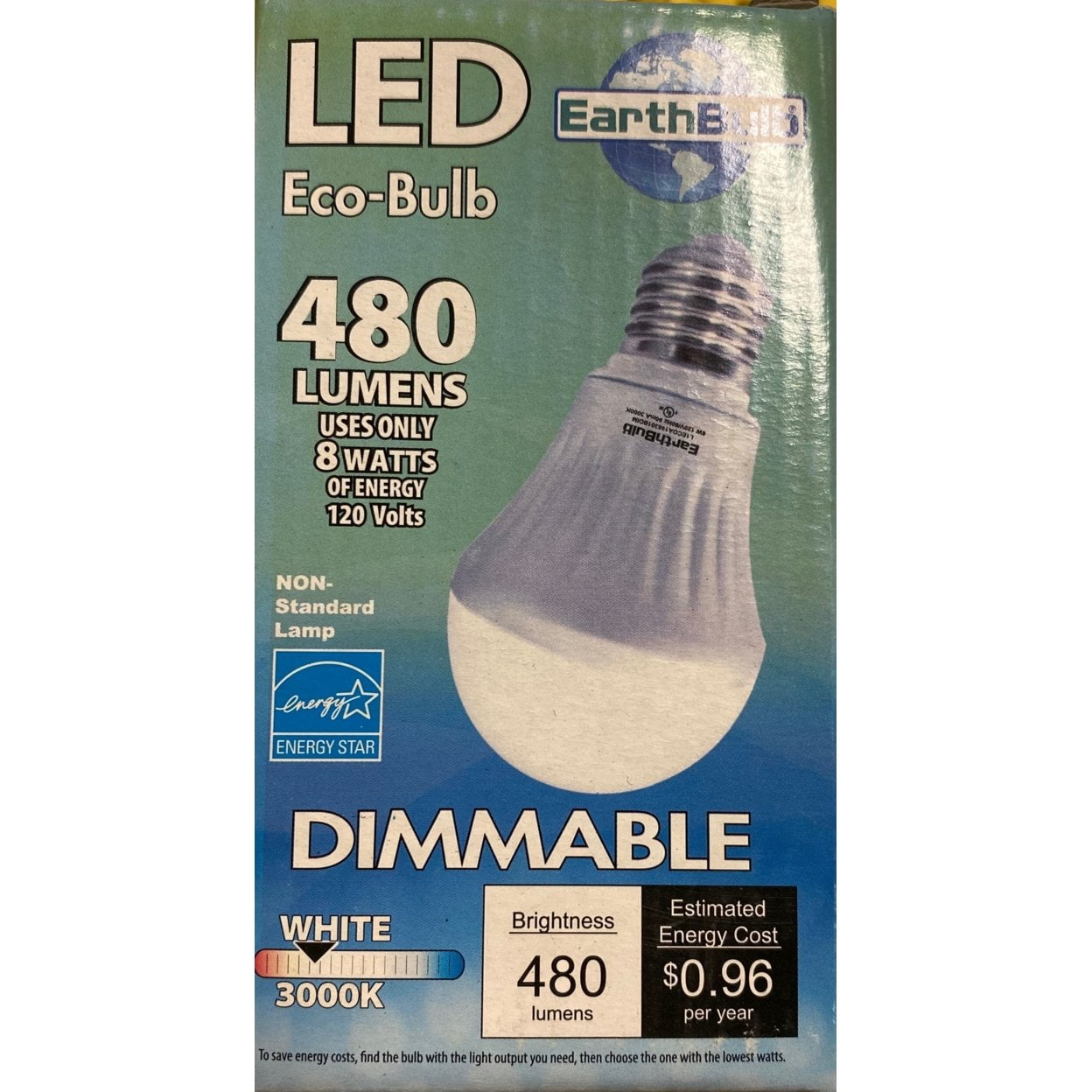 Earthtronics L1ECOA1983018BDIM 8-watt Dimmable Light Bulb - Walmart.com