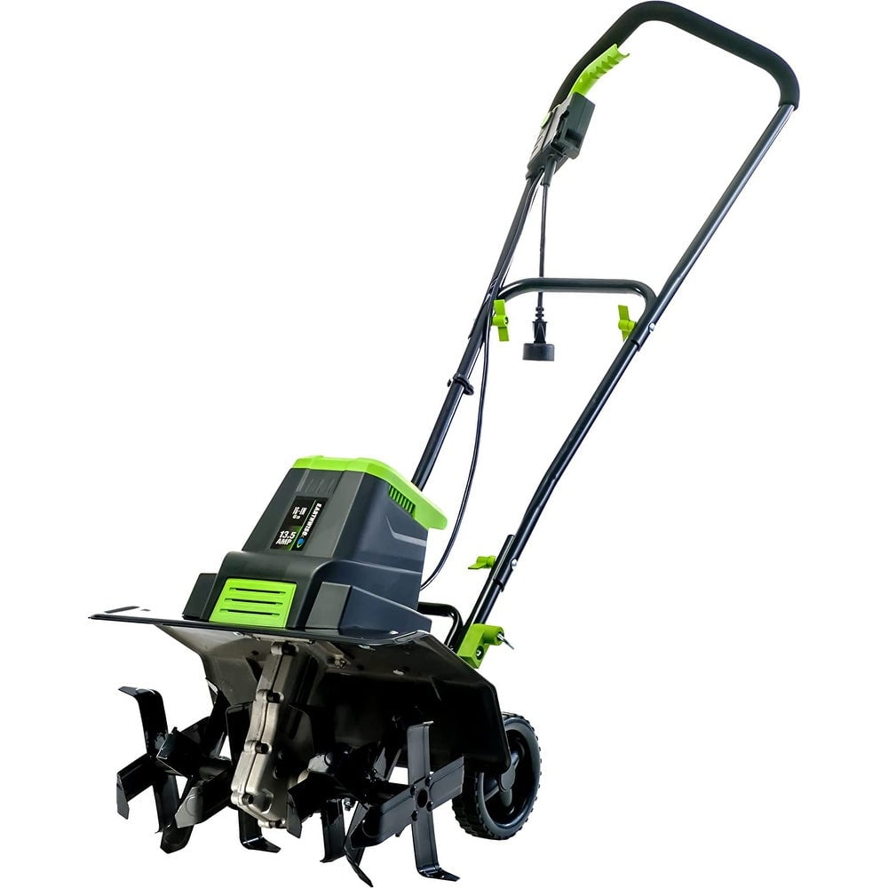 Earthwise 13.5-Amp 16-Inch Electric Garden Tiller Cultivator, Fixed Tines, Black