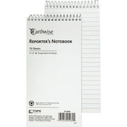 "Earthwise By Ampad Recycled Reporter's Notepad, Gregg Rule, White Cover, 70 White 4 X 8 Sheets | Bundle of 5 Each"