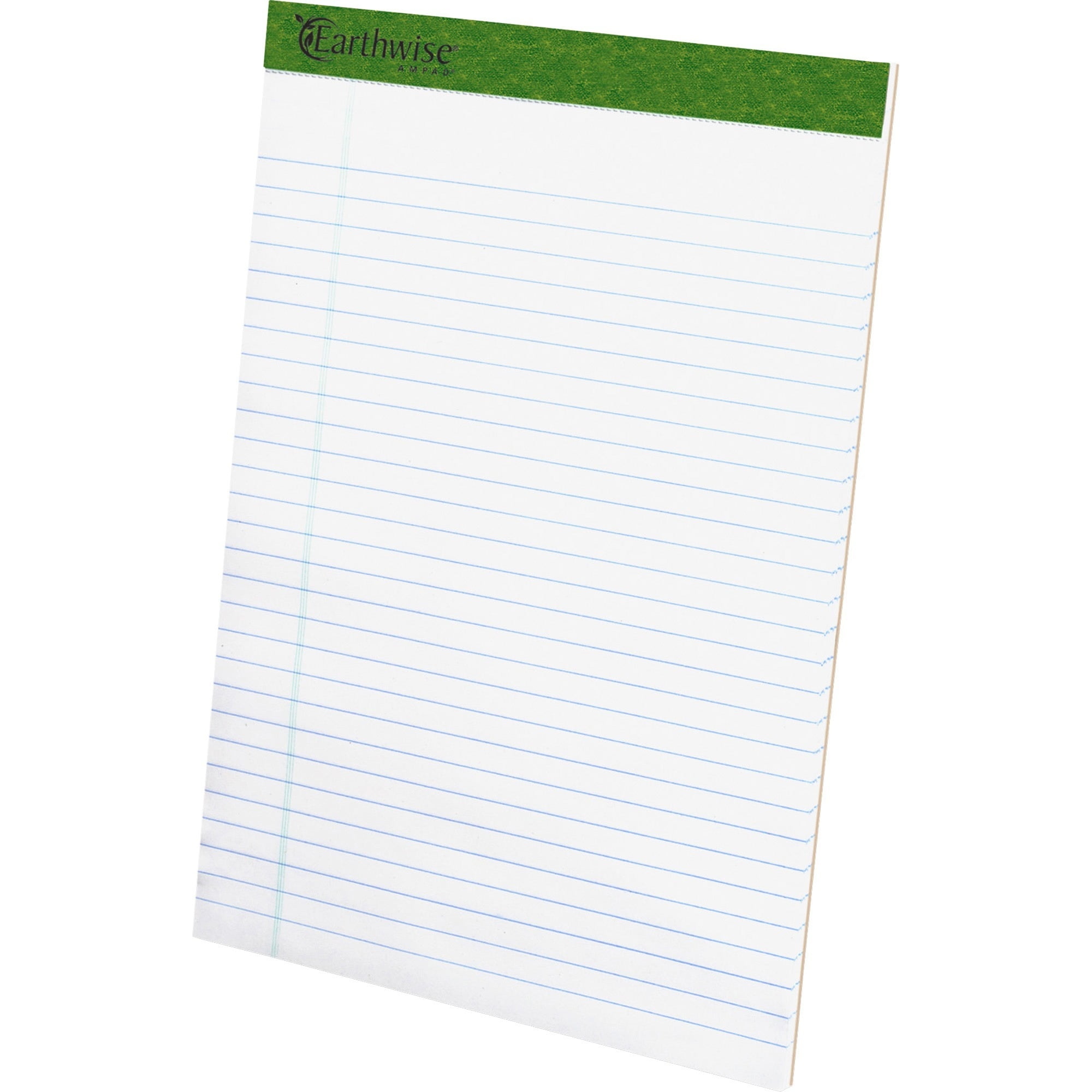 "Earthwise By Ampad Recycled Writing Pad, Wide/legal Rule, Politex Green Headband, 50 White 8.5 X 11.75 Sheets, Dozen | Bundle of 5 Dozen"