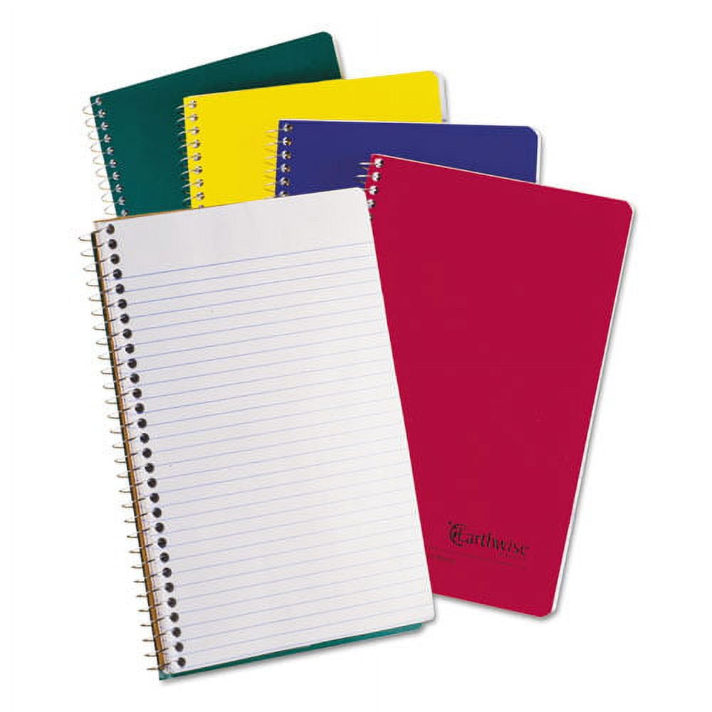 Earthwise by Oxford Recycled Small Notebooks, 3 Subject, Medium/College Rule, Randomly Assorted Covers, 9.5 x 6, 150 Sheets | Bundle of 10 Each
