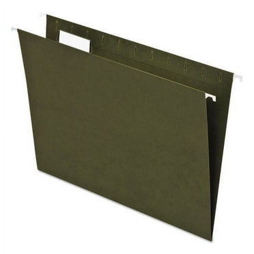 Earthwise By Pendaflex 100% Recycled Colored Hanging File Folders, Letter Size, 1/5-Cut Tab, Green, 25/box | Bundle of 2 Boxes