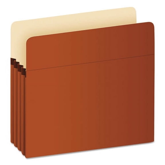 Earthwise By Pendaflex 100% Recycled File Pockets, 3.5" Expansion, Letter Size, Red Fiber | Bundle of 2 Each