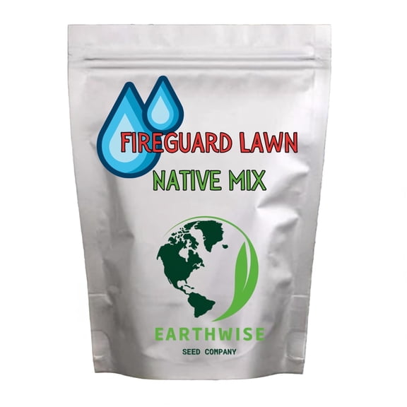 Earthwise Fireguard Native Lawn Mix, Fire-Resistant Turf Seed, 1 lb, Covers 500 Sq ft