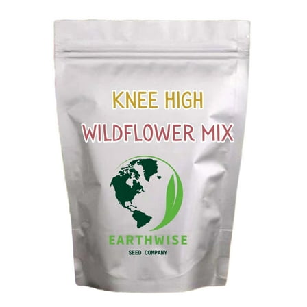 Earthwise Knee High Wildflower Meadow Blend, 1lb Wildflower Seed Mix, Covers 1000 sq ft, Pollinator & Bee-Friendly Flowers