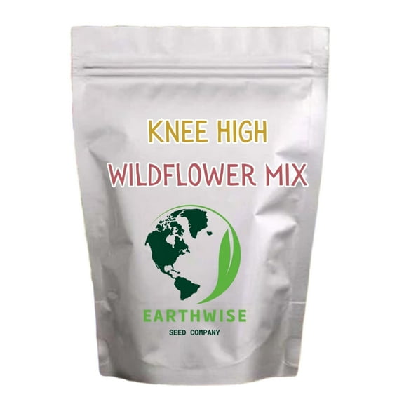 Earthwise Knee High Wildflower Meadow Blend, 1lb Wildflower Seed Mix, Covers 1000 sq ft, Pollinator & Bee-Friendly Flowers