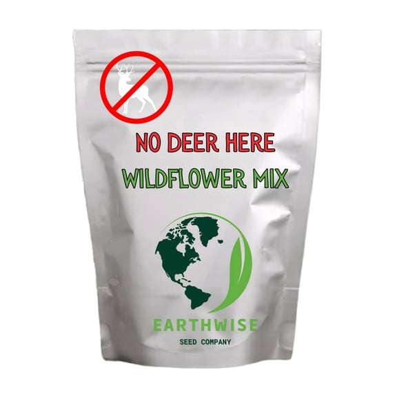Earthwise No Deer Here Wildflower Mix, 1/2 lb, Deer-Resistant, Easy-Grow Wildflower Seeds, Covers 750 Sq. ft.