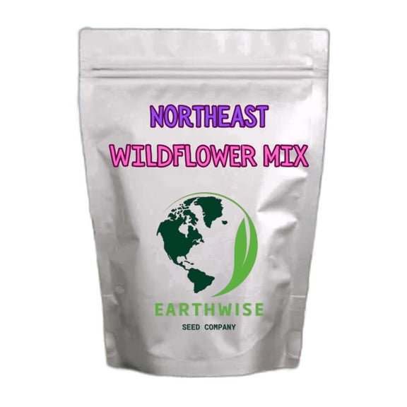 Earthwise Northeast Native & Naturalized Wildflower Mix, 1/4 lb, Pollinator-Friendly, Easy-Grow Seeds, Covers 500 Sq. ft.