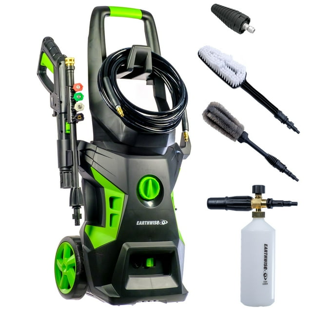 Earthwise PW20502B 2050 PSI 13-Amp Electric Corded Pressure Washer with Foam Cannon Bundle