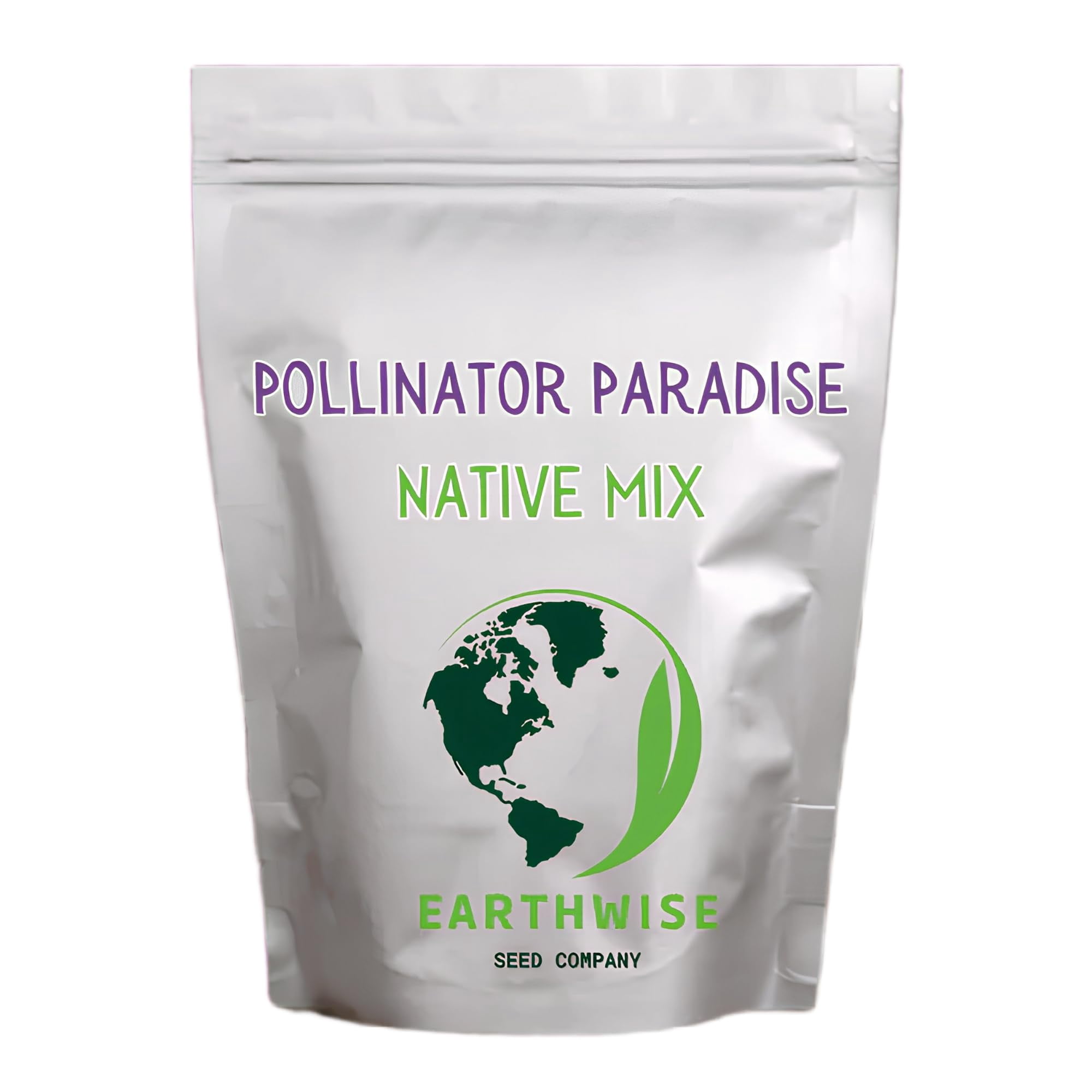 Earthwise Pollinator Paradise Native Wildflower Seed Mix for Bee and Butterfly Gardens, Drought Tolerant Blend,  ½ lb, Covers 1,200 Sq ft.