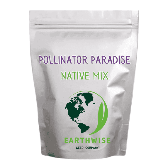 Earthwise Pollinator Paradise Native Wildflower Seed Mix for Bee and Butterfly Gardens, Drought Tolerant Blend, 1 oz, Covers 150 Sq ft