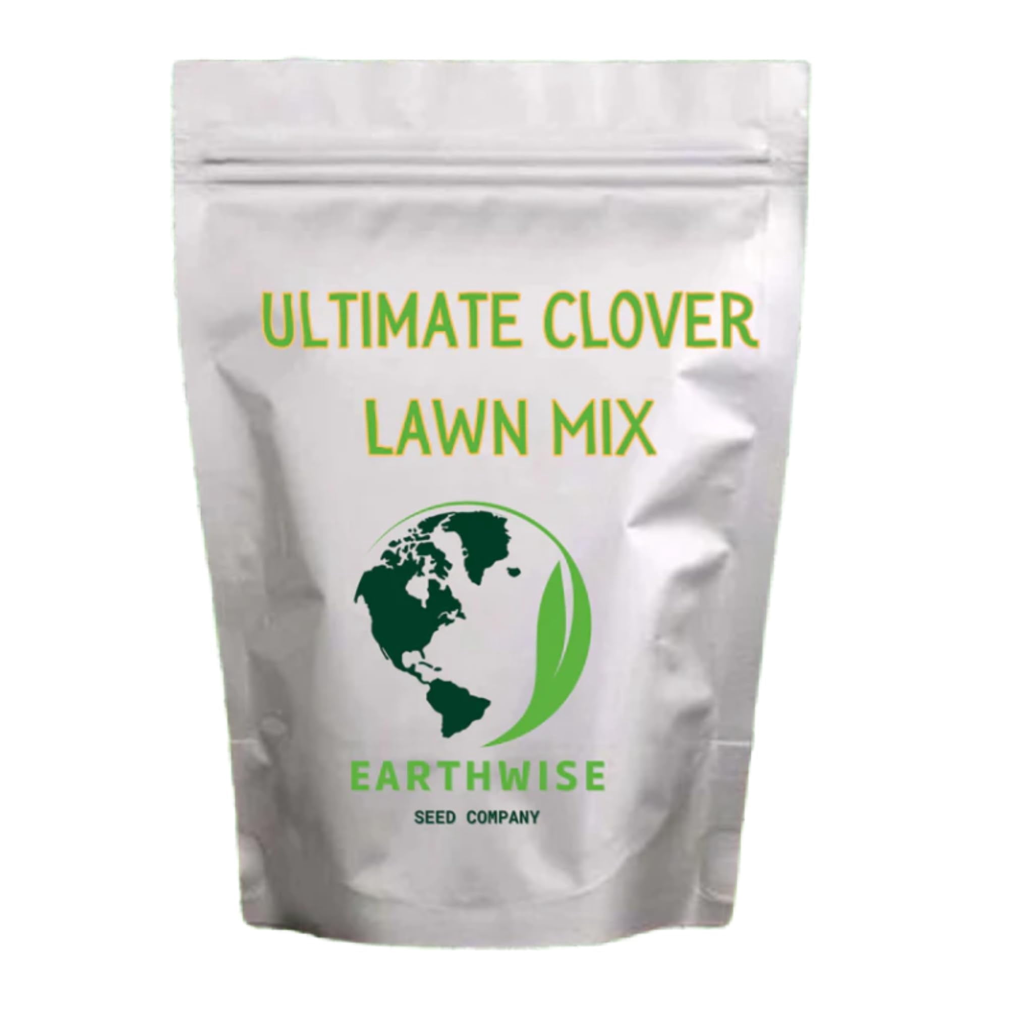Earthwise Seed Company Ultimate Clover Lawn Mix, Low Maintenance Yard Cover Crop, 5 lb Seed, Covers 2000 Sq Ft, Full Sun, Zones 6-9