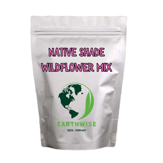Earthwise Shady Native Wildflower Seed Mix for Shade Gardens and Pollinator Areas, Shade Tolerant Blend, 1,2 lb, Covers 375 Sq ft
