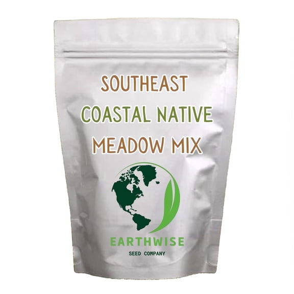 Earthwise Southeast Native Meadowscaping Seed Mix for Pollinator Gardens and Ground Cover, Heat and Humidity Tolerant Blend, ½ lb, Covers 1,000 Sq ft