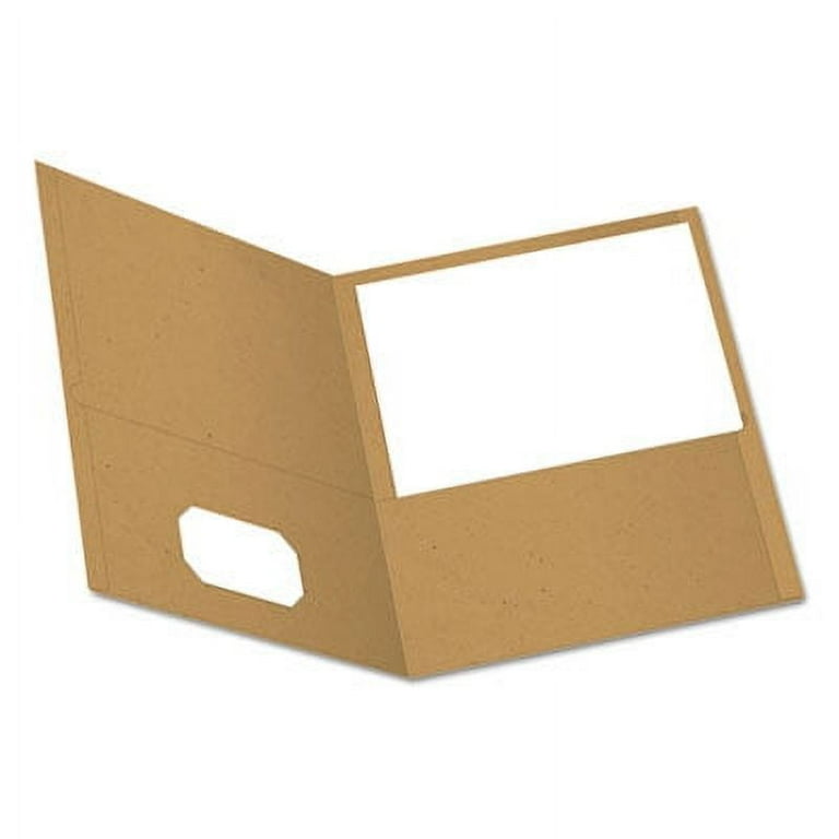 Earthwise by Oxford 100% Recycled Paper Twin-Pocket Portfolio, 100-Sheet Capacity, 11 x 8.5, Natural, 25/Box Earthwise by Oxford 100% Recycled Paper Twin-Pocket Portfolio, 100-Sheet Capacity, 11 x 8.5, Natural, 25/Box