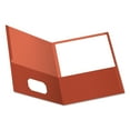 thumbnail image 1 of Earthwise by Oxford 100% Recycled Paper Twin-Pocket Portfolio, 100-Sheet Capacity, 11 x 8.5, Red, 25/Box, 1 of 7