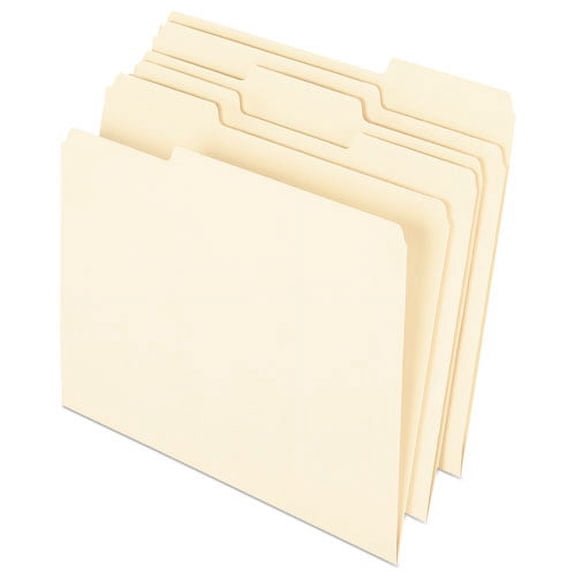 "Earthwise by Pendaflex 100% Recycled Manila File Folder, 1/3-Cut Tabs: Assorted, Letter, 0.75"" Expansion, Manila, 100/Box | Bundle of 2 Boxes"