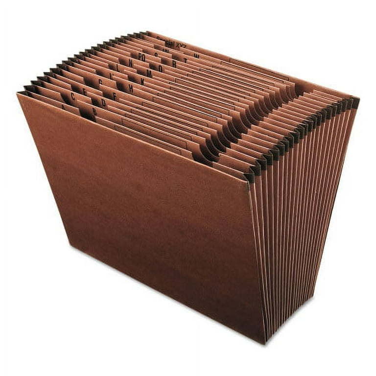 Earthwise by Pendaflex Recycled Indexed Expanding File, 21 Sections, 1/12-Cut Tabs, Letter Size, Red Fiber Earthwise by Pendaflex Recycled Indexed Expanding File, 21 Sections, 1/12-Cut Tabs, Letter Size, Red Fiber