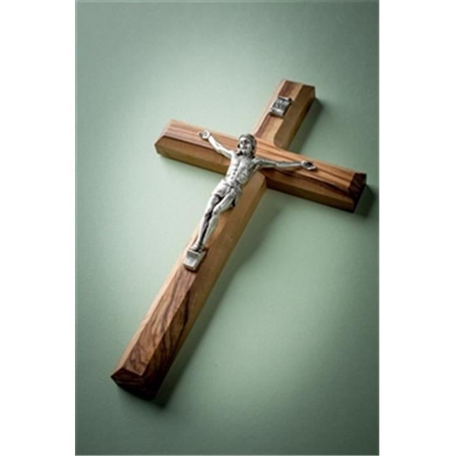Earthwood Olive Wood Cross - Plain Crucifix - 8 in.