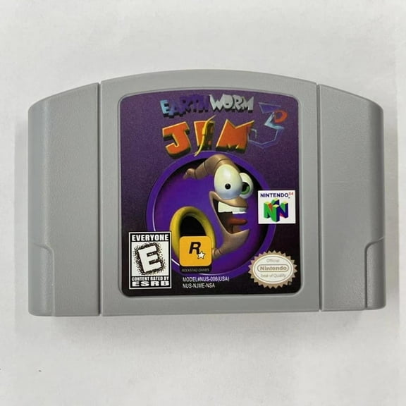 Earthwork Jim 3D - N64 Game Cartridge (US Version)​​