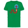 thumbnail image 1 of Earthworm In Spacesuit Cartoon Tee Men's -Image by Shutterstock, 1 of 1