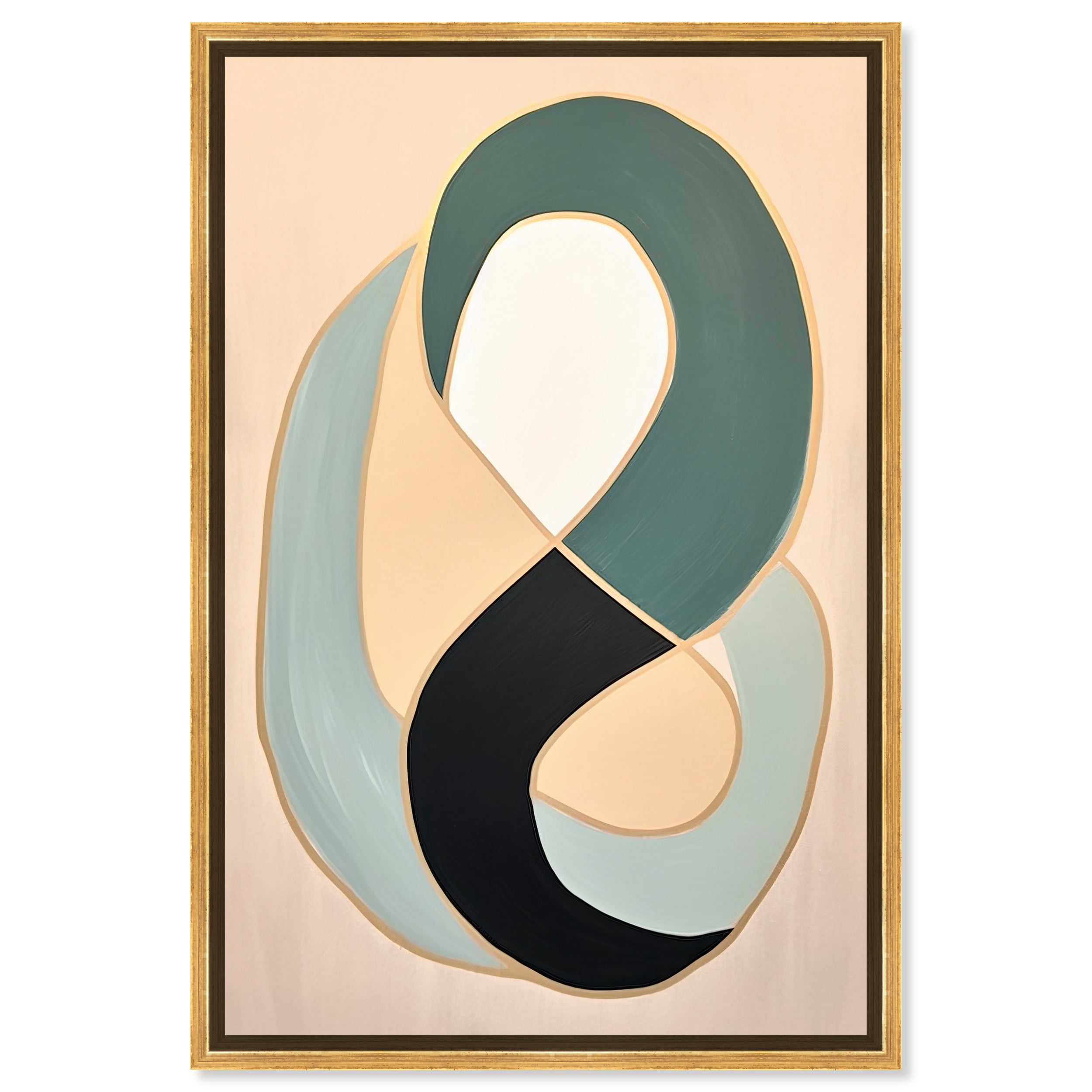 Earthworm In The Glass Bowl Contemporary Abstract Shapes Trendy Canvas ...