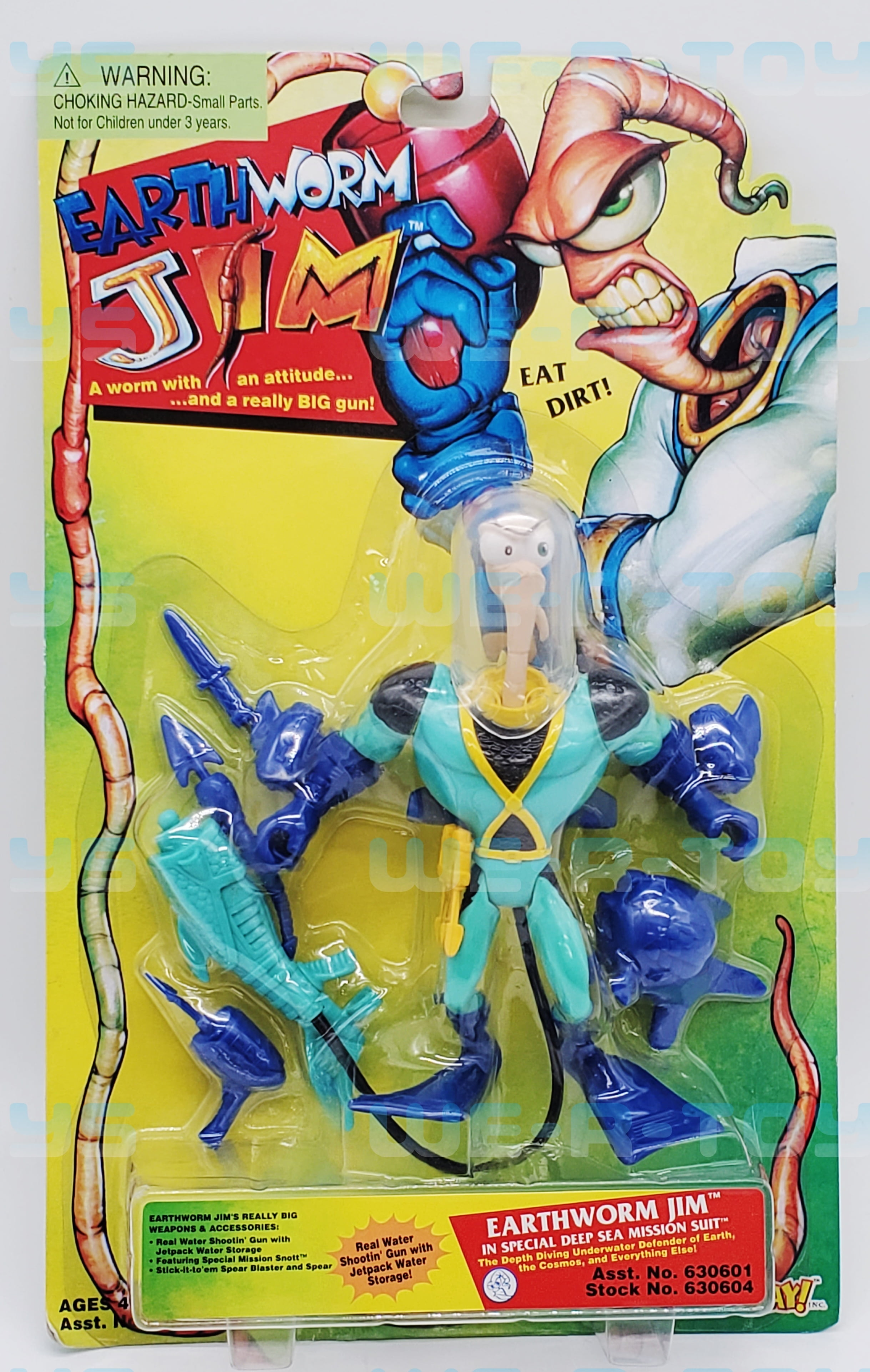 Earthworm Jim Deep Sea Mission Suit Action Figure Playmates 2002
