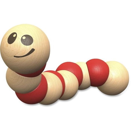 Earthworm Wooden Toy - Red