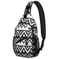 thumbnail image 1 of Earthy Abstract Crossbody Sling Backpack with Layered Storage, Lightweight Boho Daypack for Outdoor Hiking & Travel, 1 of 6