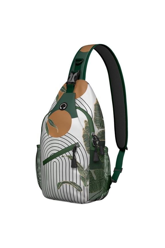 Earthy Aesthetic Crossbody Bag Lightweight Chest Backpack for Commuting Rustic & Travel-Ready