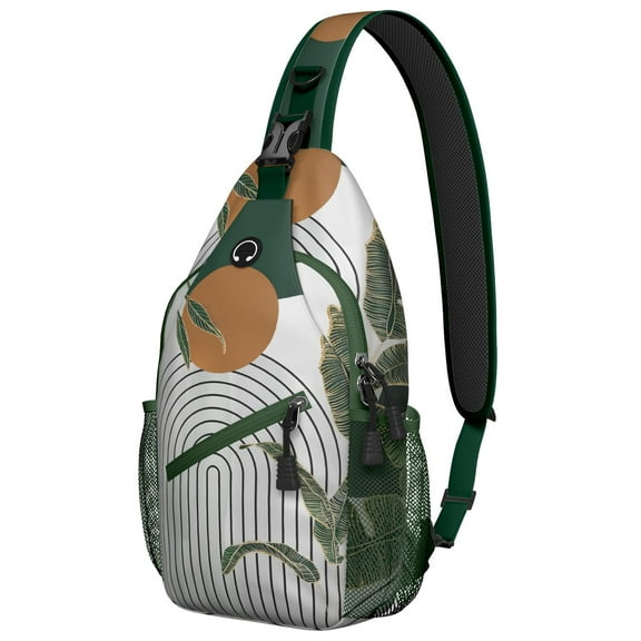 Earthy Aesthetic Crossbody Bag Lightweight Chest Backpack for Commuting Rustic & Travel-Ready