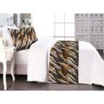 thumbnail image 1 of Earthy Bed Runner Set, Old Weathered Cracked Tree Trunk Look Artwork Modern Minimal Neutral Print, Decorative Bedding Scarf & 2 Pillow Shams for Hotels Homes, Queen, Brown Beige and Grey, by Ambesonne, 1 of 1