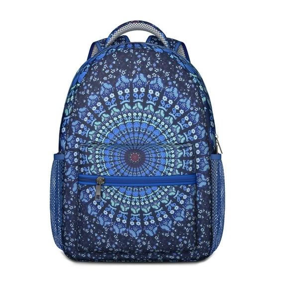 Earthy Bohemian Backpack - Waterproof & Stylish with Adjustable Shoulder Straps for Teens