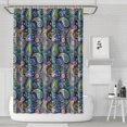 thumbnail image 1 of Earthy Bohemian Shower Curtain 72x72, Vintage Tribal Pattern on Quick-Drying Polyester with Plastic Hooks for Rustic Bathroom Decor, 1 of 5