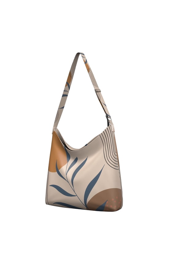 Earthy Bohemian Style Crossbody Bag - Boho Chic Shoulder Tote, Spacious Multi-Pocket Casual Purse