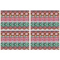 thumbnail image 1 of Earthy Boho Chic Vintage Flax Placemats Set of 4, 12x18 Inch Rustic Nordic Tribal Style Artistic Ethnic Patterns, Washable Style Table Mats for Dining Room, 1 of 6