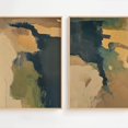 thumbnail image 1 of Earthy Coastal Abstract Diptych Neutral Two Piece Wall Art Set 2 Unframed Paper Print 20x30, 1 of 1