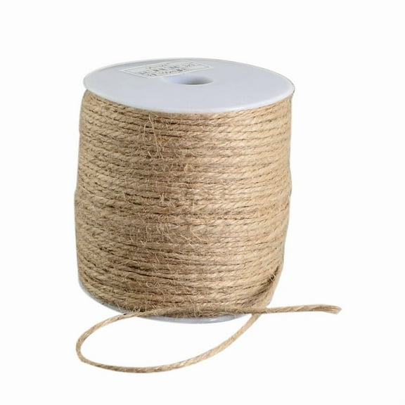 Earthy Colored Jute Cord Jute String Jute Twine 3-Ply for DIY Macrame Crafting Tan 2mm about 109.36 yards(100m)/roll