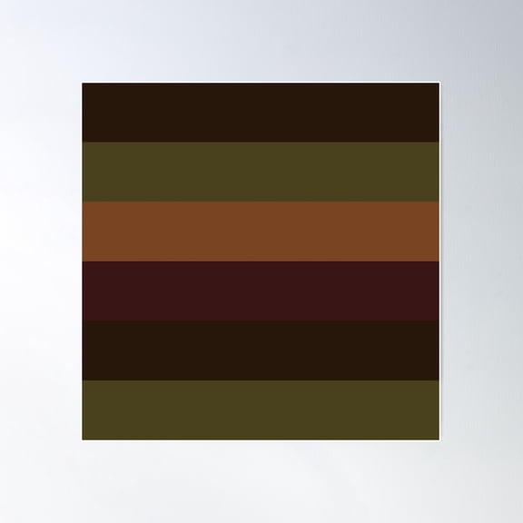 Earthy Colors Horizontal Striped Pattern Poster Wall Art, Modern Wall Decor For Living Room Bedroom, 30x30 UNFRAMED