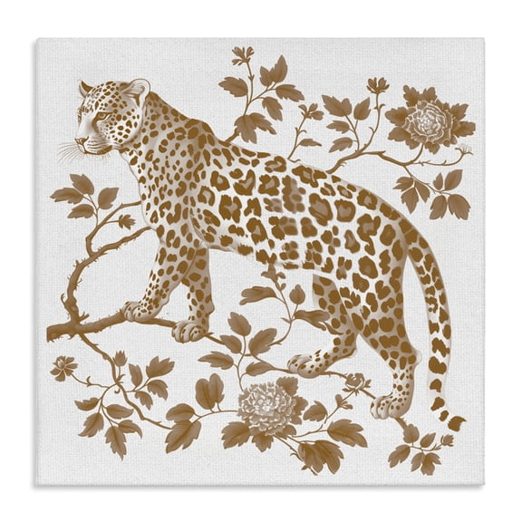 Earthy Details Vintage Leopard Canvas Wall Art, design by Lettered and Lined