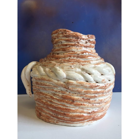 Earthy Earthenware I, Greek Style Handmade Unique Clay Pottery for Contemporary Decor
