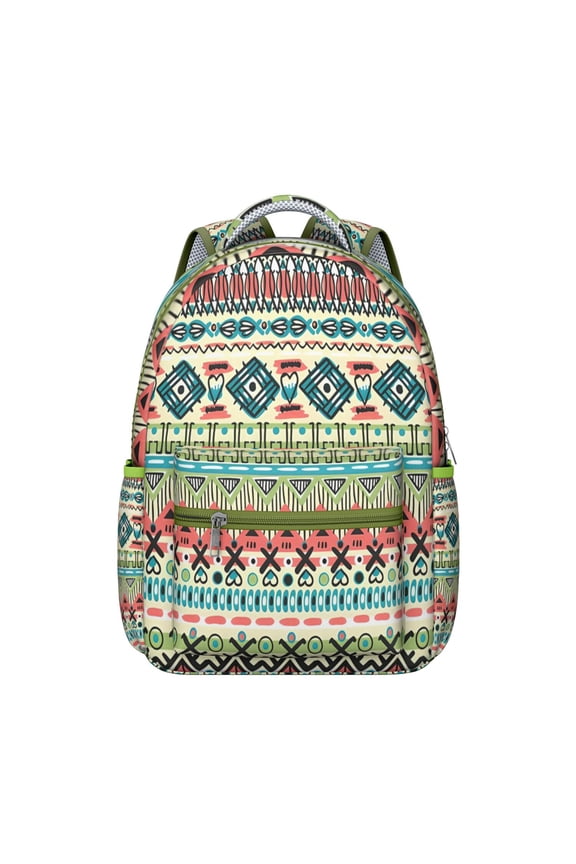 Earthy Floral Boho Chic Style Student’s Backpack, Scratch-Resistant Oxford Cloth, Adjustable Shoulder Straps, Large Capacity Multifunctional School Backpack for Student and Student