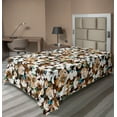thumbnail image 1 of Ambesonne Earthy Flowers Flat Bedding Sheet Soft Top Sheet, Rose Anemone Detais, Twin XL, Ginger Chocolate White, 1 of 1