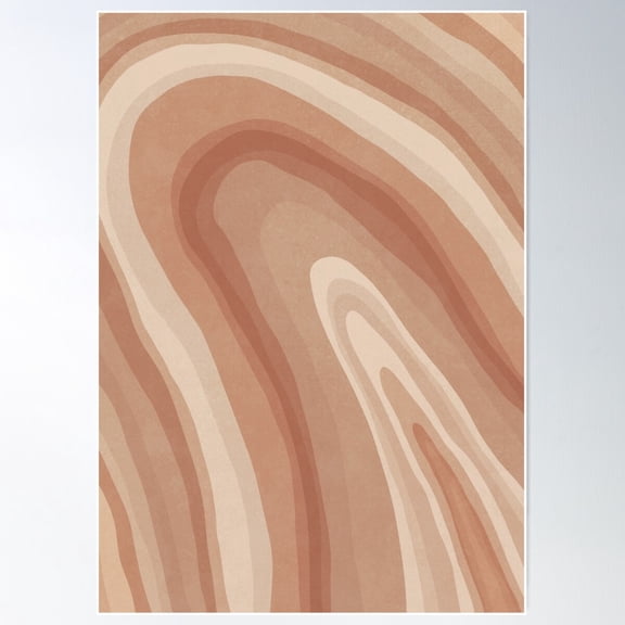 Earthy Geode Layers Pattern Poster Wall Art, Modern Wall Decor For Living Room Bedroom, 8x12 UNFRAMED