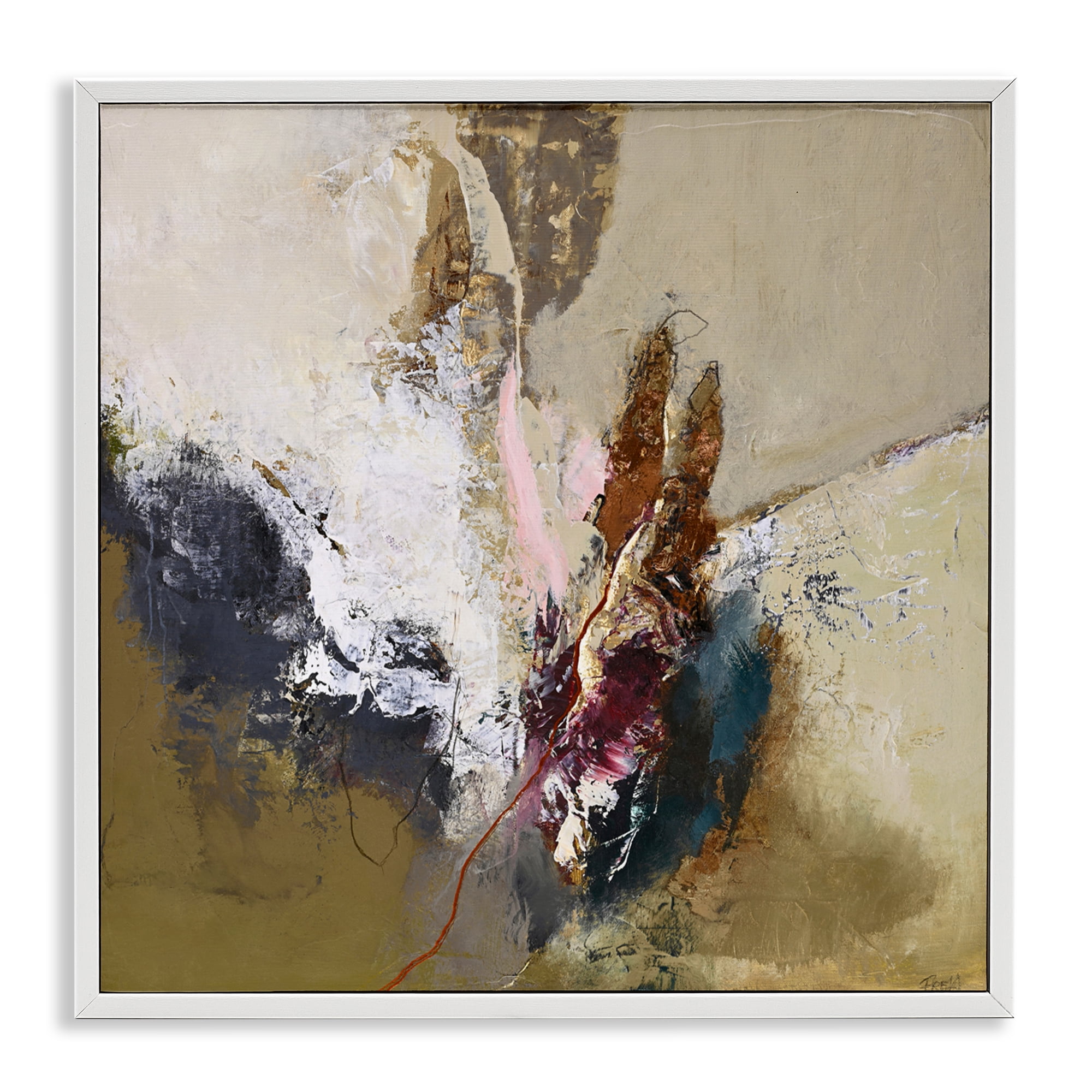 Earthy Mood Composition White Framed Giclee Art, design by Design Fabrikken
