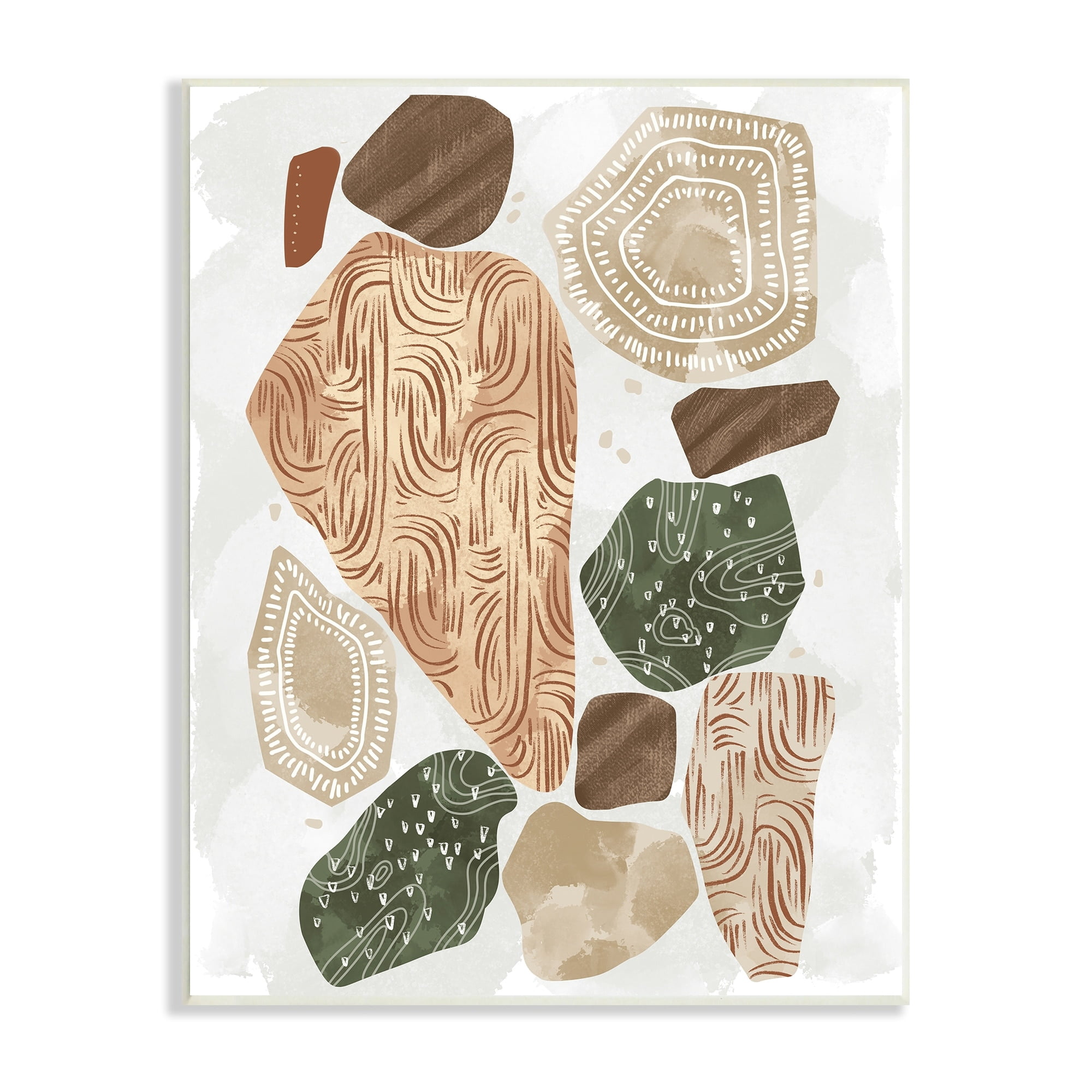 Earthy Patterned Geometric Shapes Fresh Abstract Abstract Graphic Art Unframed Art Print Wall Art