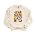 thumbnail image 1 of Earthy Retro Botanical Floral Nature Plant Hippie Groovy Sweatshirt, for men & women, up to size 5XL, 1 of 3